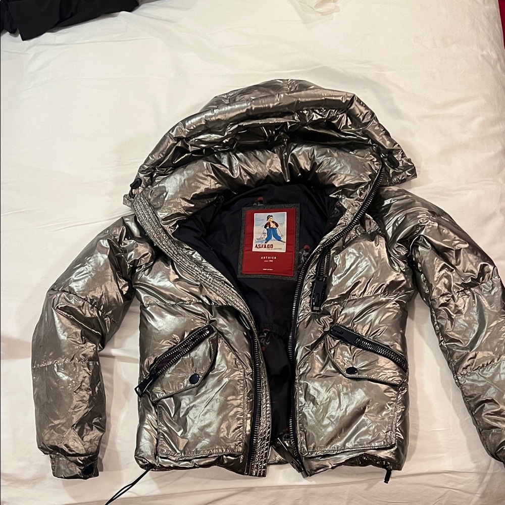AUTHIER Silver wonen Puffer Jacket size S. Like new